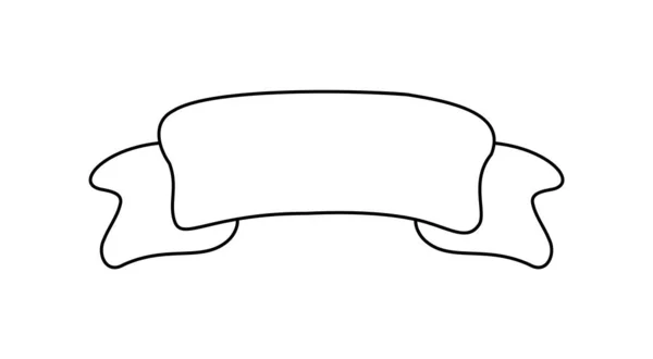 Ícone Banner Fita Lilac Elemento Design Web Ilustração Vetorial Desenhada — Vetor de Stock