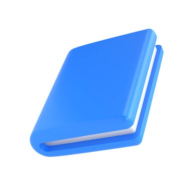 Okul için 3 boyutlu şirin boş not defteri kırtasiyesi kırpma yolu ile izole edilmiş arkaplan. Basit bir canlandırma. Posterler, pankartlar, takvimler ve tebrik kartları için tasarım ögesi.