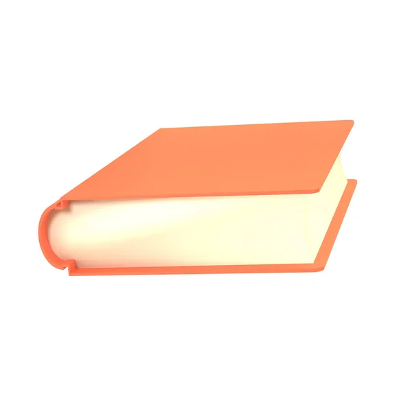 3D赤かわいい空のノートパッドクリッピングパスを持つ学校の孤立した背景のための本の文房具 簡単なレンダリングイラスト ポスター バナー カレンダーのデザイン要素 — ストック写真