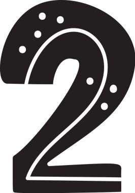 Noel kış vektör yazı tipi 2 numaralı alfabeyi göster. Sosyal medya, web tasarımı, poster, afiş, tebrik kartı için sermaye İskandinav harf tipi abc ögesi.