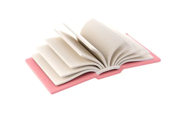 Икона Открытой Книжной Школы Дневник Белой Бумаги Чистые Страницы Закладки — стоковое фото