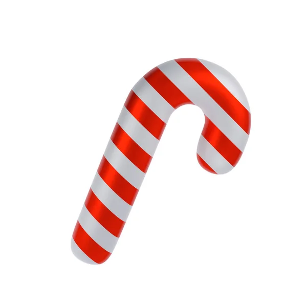 Weihnachts Ikone Zuckerrohr Traditionelle Weihnachtsbonbons Mit Roten Und Weißen Streifen — Stockfoto