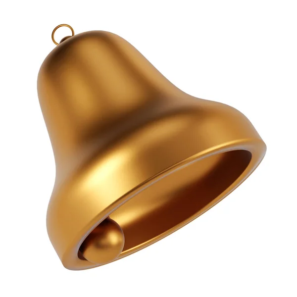 Render Icon Golden Bell Isolated Clipping Path Social Media Notice — Stock Photo, Image
