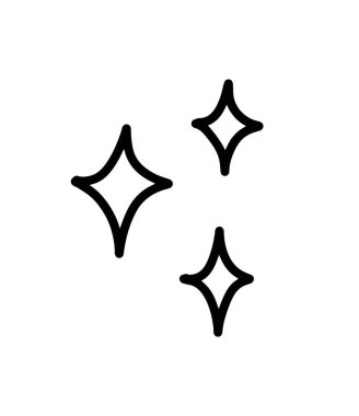 El çizimi vektör karalama stili yıldızlar, çizgi sanatı soyut grafik elementler fırça darbeleri kalem koleksiyonu biçimlendirilmiş siyah minimal dekorasyon simgesi.