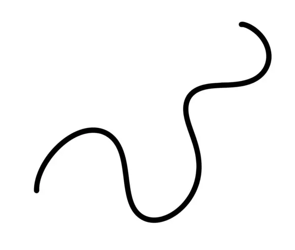 ブラックハンド描画曲線抽象ライン スクリュブルカーリーブラシストロークベクターペンダルカリグラフィー 薄いイカグル スタイルスケッチ — ストックベクタ