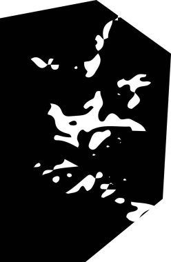 Alfabe grunge köşe kağıdını göster yazı tipi D harfini kes.