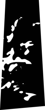 Alfabe grunge köşesi kağıt kesme yazı tipi I harfini göster.