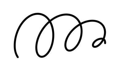 Siyah el kıvrımlı kıvrımlı soyut çizgi çizmiş. Kıvrımlı karalamalar vektör kalem çizimleri, ince karalamalar. biçim çizimleri.