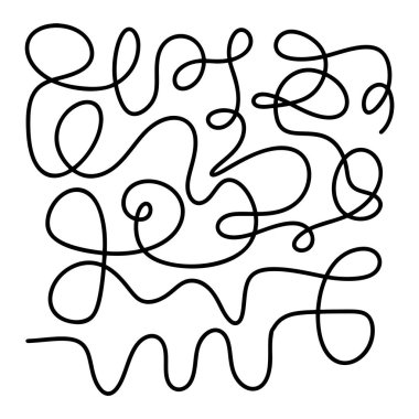 Aralıksız bir çizgi çiziyor. Modern minimalist sanat baskı vektörü. Soyut çağdaş trans estetik arka plan.