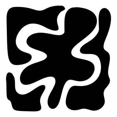 Çağdaş transeksüel organik siyah şekiller. Soyut mercan posterleri. Vektör grafik illüstrasyonu.