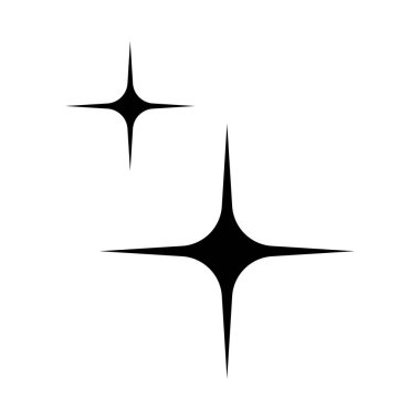 Basit Estetik Kış Noel 'i. Moda tarzında parlayan sihirli yıldız ikonu. Modern şekiller vektör sembolü. Web uygulamaları ve mobil konsept için doğrusal pictogram paketi.