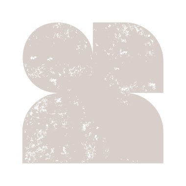 Duvar Dekorasyonu, Kartpostal, Sosyal Medya Sancağı, Broşür Kapağı Tasarımı için soyut geometrik Bauhaus grunge gri çerçevesi. Modern Soyut Boyama Sanatı Vektör Deseni çizimi.