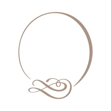 Yuvarlak kaligrafi, alıntı, konuşma çerçevesi, klasik simge. El çizimi yazı balonu şablonu. Vektör çizimi. Fikir Balonu, Forum, Sohbet, Yorum İçin Yer.