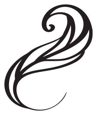 Bahar Soyut Yaprak Vektörü çizgi simgesi. Çocuk kitabı tasarımı ya da web, logo eko ürünü için klasik Minimal Style Illustration.