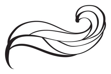 Yaprak Vektörü çizgisi simgesi. Çocuk kitabı tasarımı ya da web, logo eko ürünü için klasik Minimal Style Illustration.
