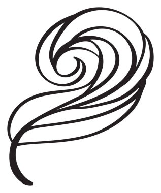 Soyut Yaprak Vektörü çizgi simgesi. Çocuk kitabı tasarımı ya da web, logo eko ürünü için klasik Minimal Style Illustration.