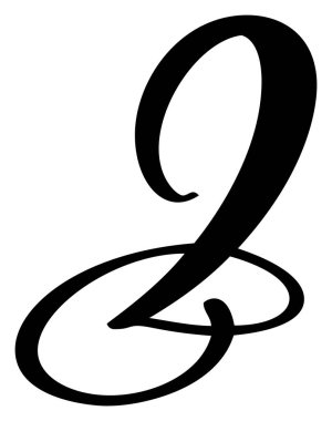 El çizimi vektör hat harfi D. Betik yazı tipi logosu. El yazısı fırça biçimi gelişir.