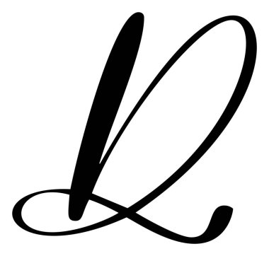 Vektör el yazısı D harfi çizilmiş yazı tipi simgesi. El yazısı fırça biçimi.