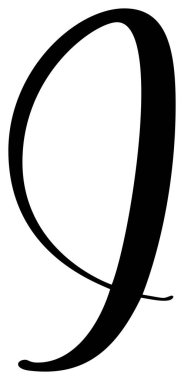 El çizimi vektör hat harfi I Senaryo yazı tipi logosu. El yazısı fırça biçimi gelişir.