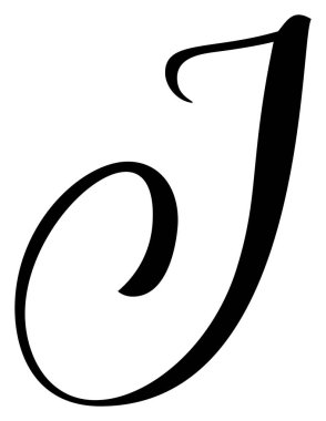 El çizimi vektör hat harfi I Senaryo yazı tipi logosu. El yazısı fırça biçimi gelişir.