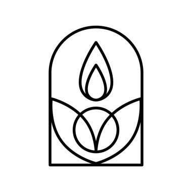 Vektör resim simgesi logosu, sükunet ve rahatlığı temsil etmek için zarif bir şekilde tasarlanmış. Sıcak kaplıcaların rahatlatıcı ışığı ve sükunet ve sükunet sağlamaya çalışan bütünsel hizmetler.