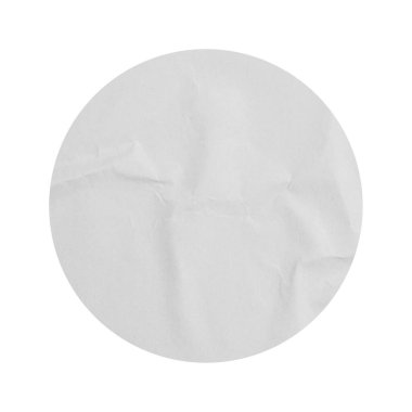 Boş beyaz yuvarlak kağıt etiketi koleksiyonu kırpma yolu ile beyaz arkaplanda izole etti