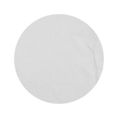 Boş beyaz yuvarlak kağıt etiketi koleksiyonu kırpma yolu ile beyaz arkaplanda izole etti