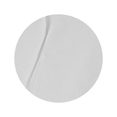 Boş beyaz yuvarlak kağıt etiketi koleksiyonu kırpma yolu ile beyaz arkaplanda izole etti