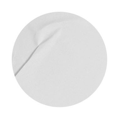 Boş beyaz yuvarlak kağıt etiketi koleksiyonu kırpma yolu ile beyaz arkaplanda izole etti