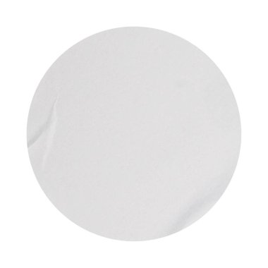 Boş beyaz yuvarlak kağıt etiketi koleksiyonu kırpma yolu ile beyaz arkaplanda izole etti