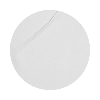 Boş beyaz yuvarlak kağıt etiketi koleksiyonu kırpma yolu ile beyaz arkaplanda izole etti