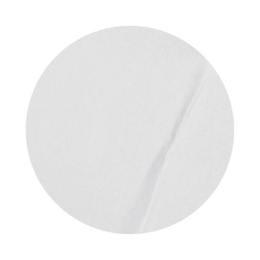 Boş beyaz yuvarlak kağıt etiketi koleksiyonu kırpma yolu ile beyaz arkaplanda izole etti