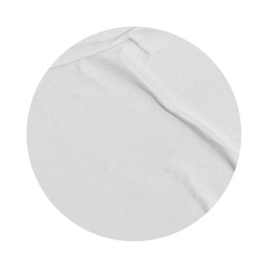 Boş beyaz yuvarlak kağıt etiketi koleksiyonu kırpma yolu ile beyaz arkaplanda izole etti