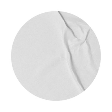 Boş beyaz yuvarlak kağıt etiketi koleksiyonu kırpma yolu ile beyaz arkaplanda izole etti