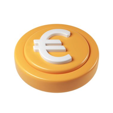 Şeffaf bir arkaplan üzerinde izole edilmiş, finansal veya ekonomik projeler için ideal, dönen bir altın sikkenin 3D simgesi