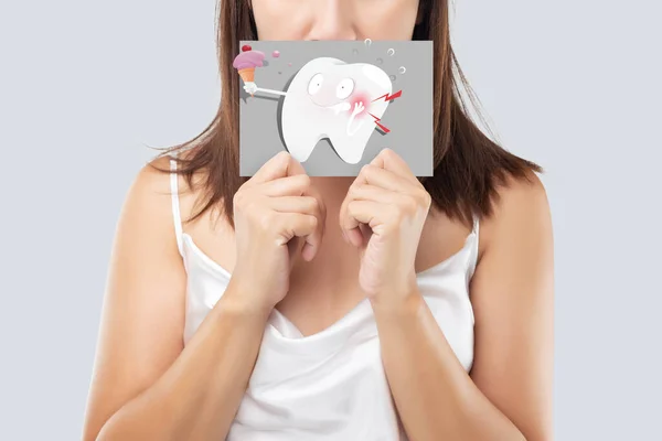 Woman Having Sensitive Teeth — Stock Photo, Image