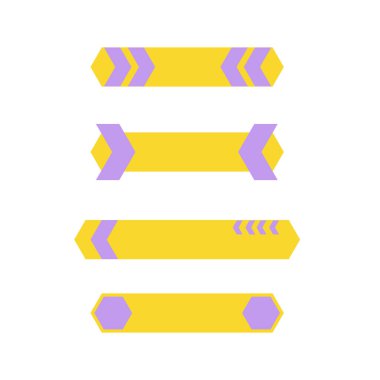 Renkli kurdele seti. izole vektör ögesi.