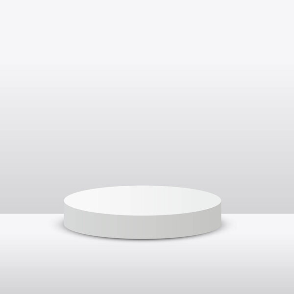 белый подиум на белом. вектор. 3 d рендеринг