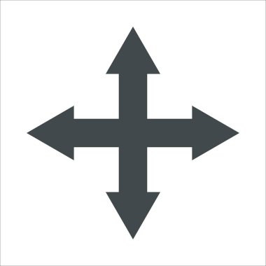 Genişlet, genişlet, oklar, vektör simgesi. uygulamalar ve web siteleri için kullanılabilir