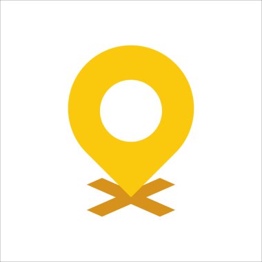 Harita iğne simgesi. Navigasyon sembolü. vektör illüstrasyonu