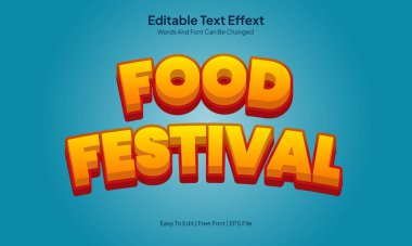 Düzenlenebilir metin efekti, yemek yiyeceği başlık yapmak için kullanılabilir