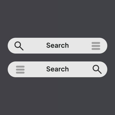 Arama motoru simgesi. Beyaz arka grubunda arama motoru web sitesi düğmesi