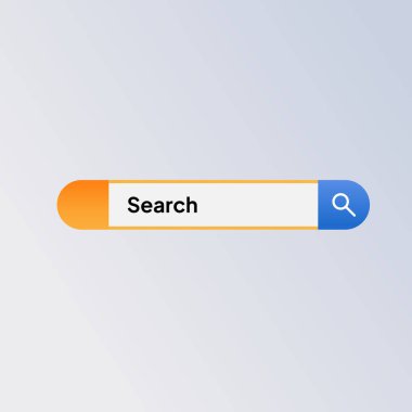 Arama motoru düz simgesi, internet konsepti, vektör tasarımı