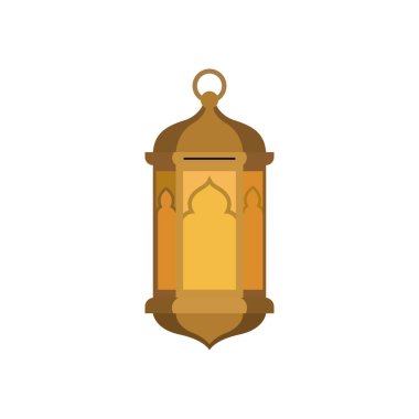 Kemerli pencereli altın ve kehribar renkli fenerin bir grafiği