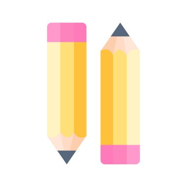 Kalem düz simge vektör çizim