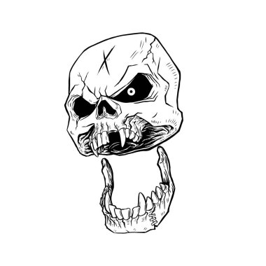 a bad ass evil skull
