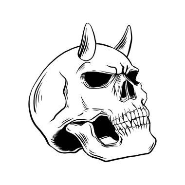 Şeytani bir kafatası.