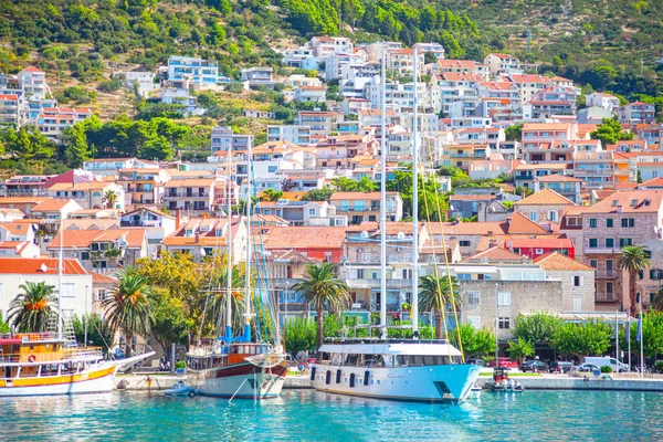 Hırvatistan Makarska Kasabası Hırvatistan Adriyatik Denizi Kıyısındaki Eski Şehir Lukobran — Stok fotoğraf