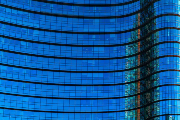Architecture Avec Verre Bleu Fond Fenêtre Gratte Ciel — Photo