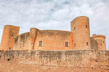 Palma De Mallorca 'daki dairesel kale. İspanya 'da Castell de Bellver